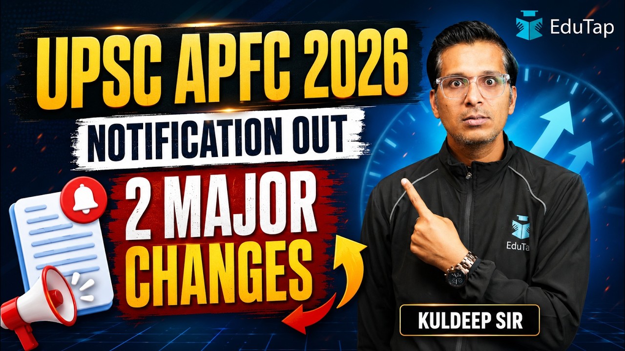 UPSC EPFO APFC Notification 2026 | 2 Major Changes 😱 | APFC Exam Date 2026 & Syllabus Change?