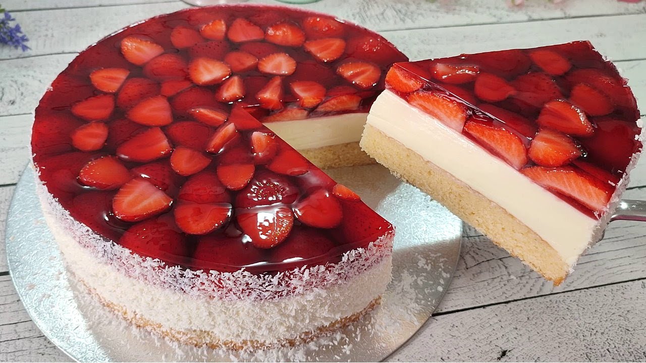 Незабываемо вкусный бюджетный клубничный торт 