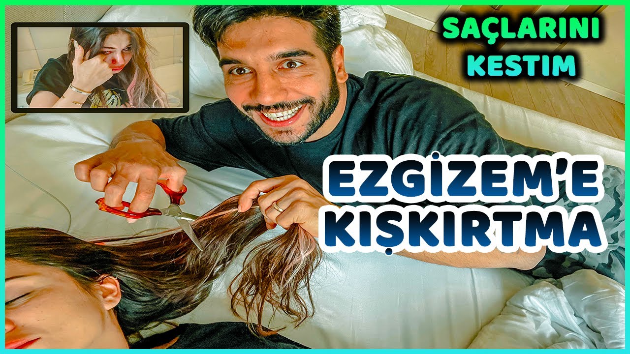 ​@Ezgizem'e KIŞKIRTMA ! UYURKEN SAÇLARINI KESTİM (HÜNGÜR HÜNGÜR AĞLADI)