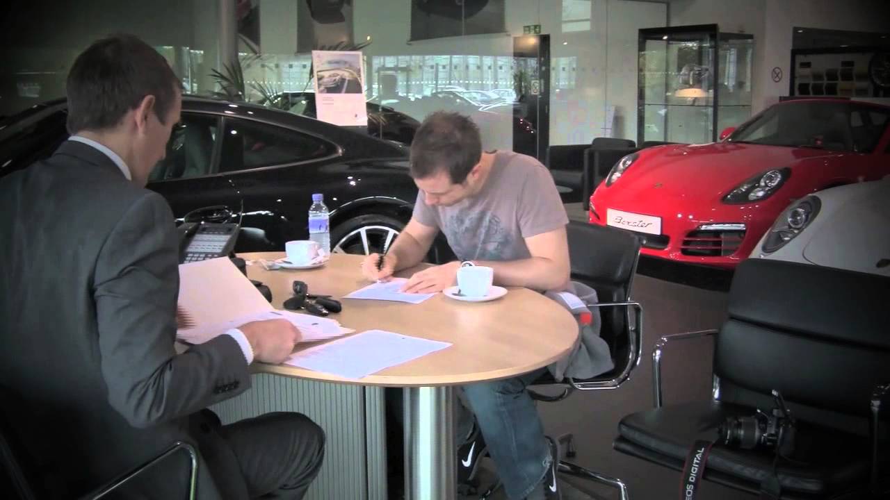 Mr. Clayton Shaw picking up his Porsche from William Hindmarch
