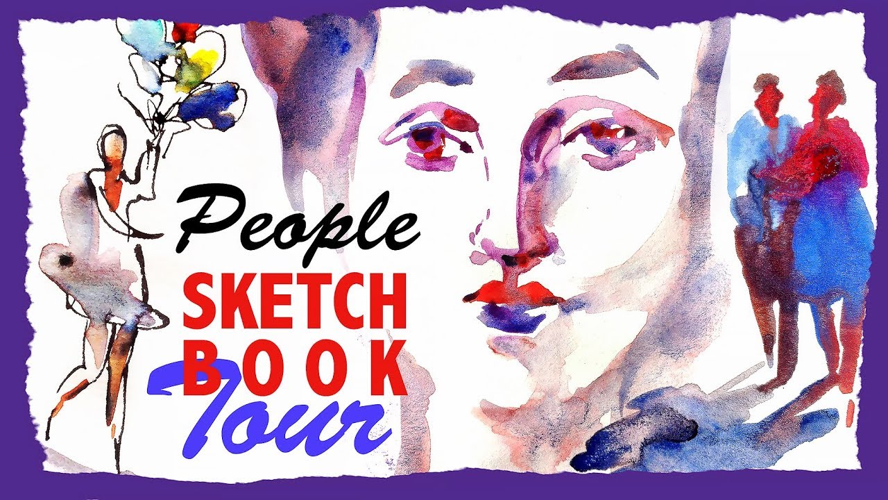 #OneWeek100People 📕 SKETCHBOOK TOUR & DEMO 🕺👩🏻 Figures & Portraits