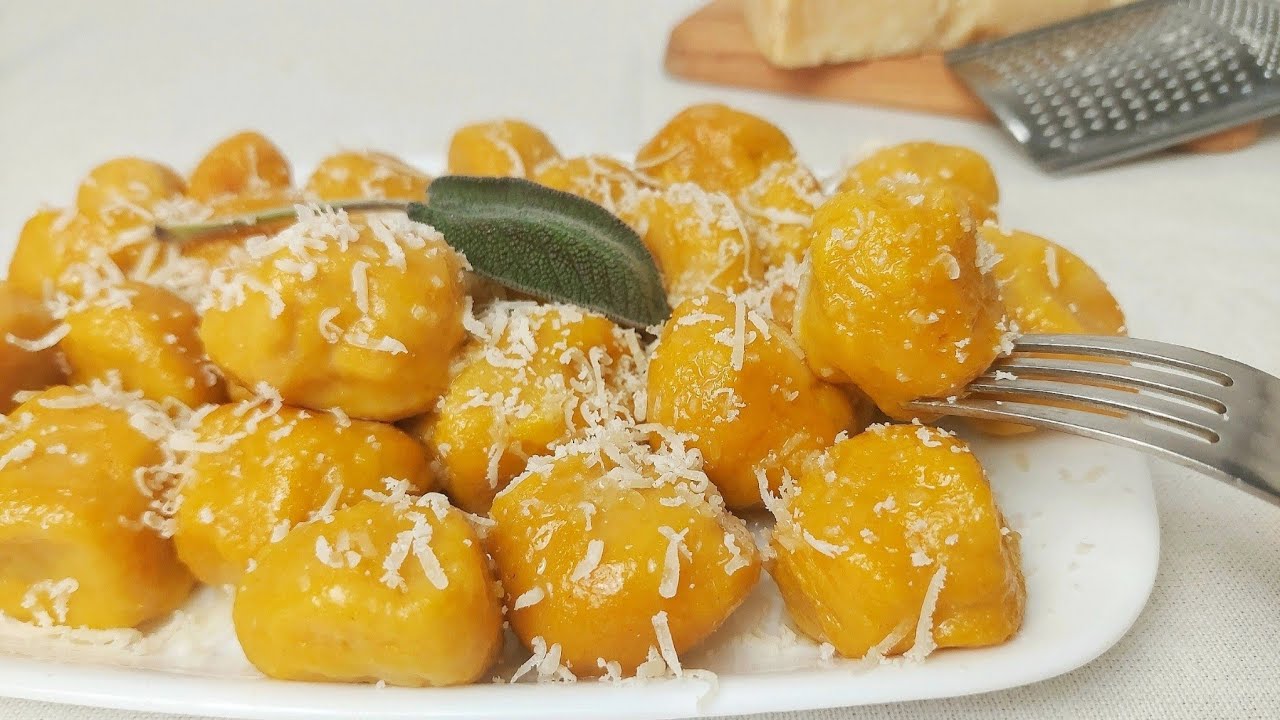 🎃 Kluski z dyni bez ziemniaków. Ugotuj je dzieciom. One lubią je najbardziej /gnocchi di zucca/