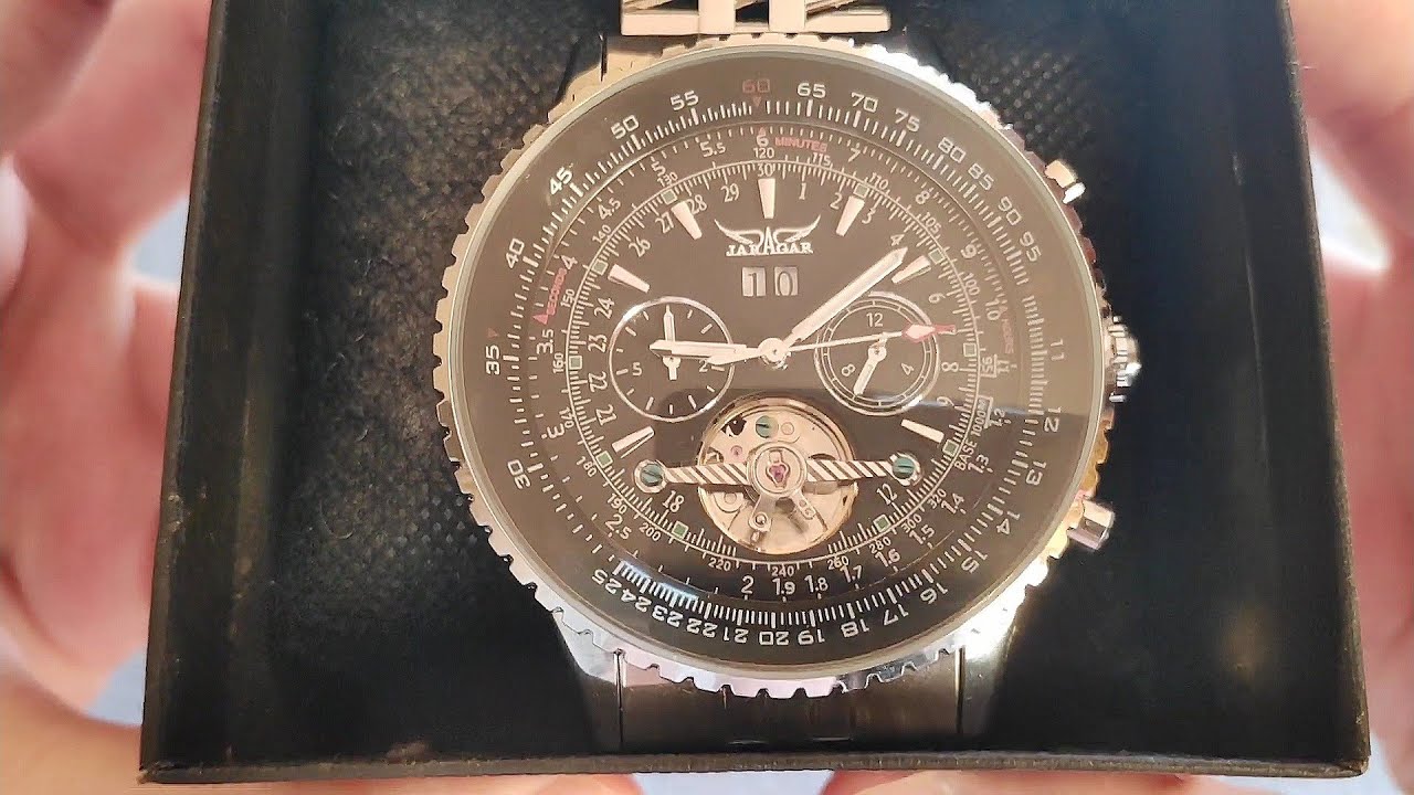 JARAGAR A034 Automatic Mechanical Tourbillon Watch - Unboxing