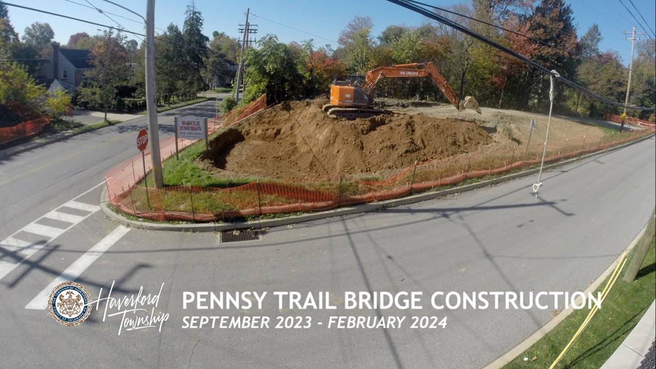 Pennsy Trail Bridge Construction Timelapse (September 2023-February 2024)