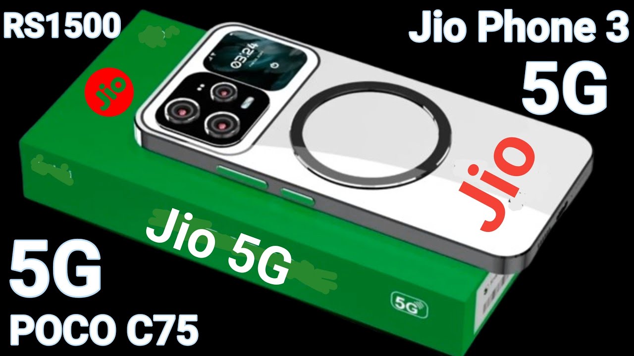 ₹1500 Jio Phone 3 unboxsing⚡review⚡1Year free⚡ jio 5G smartphone 2025⚡POCO C75 5G  unboxsing⚡Jio 5g