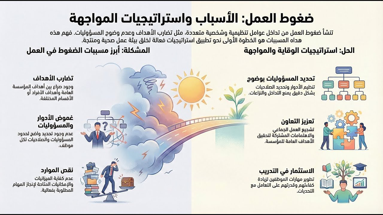 ملخص المحاضرة (11): إدارة الاحتكاك والضغوط في العمل