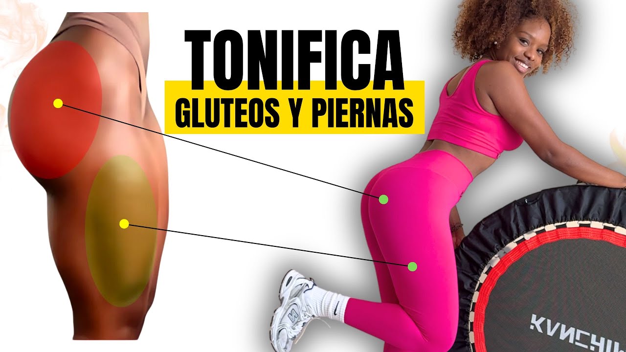 Rutina de 5 Min en Trampolín | Tonifica Piernas y Glúteos | Cardio Bajo Impacto para Principiantes