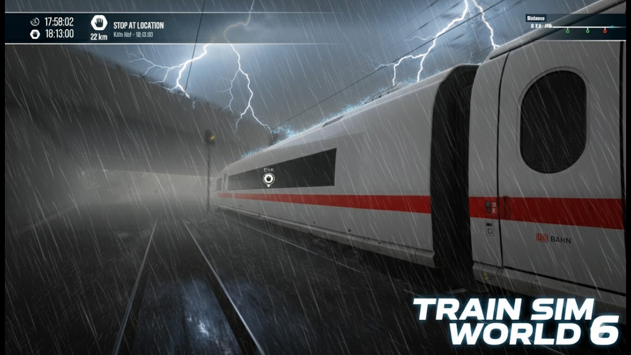 ICE 3 in Heavy Rain in Germany | 300 km/h Starkregen Fahrt