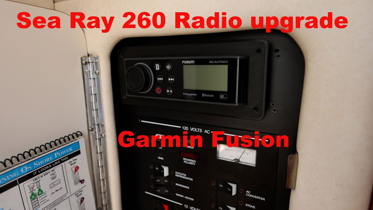 Sea Ray Sundancer Radio upgrade to Fusion bluetooth sirius