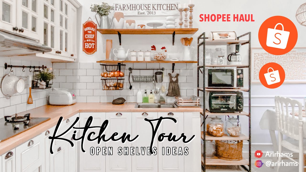 KITCHEN TOUR OPEN SHELVES | SHOPEE HAUL | #ROOMTOUR #SHOPEEHAUL