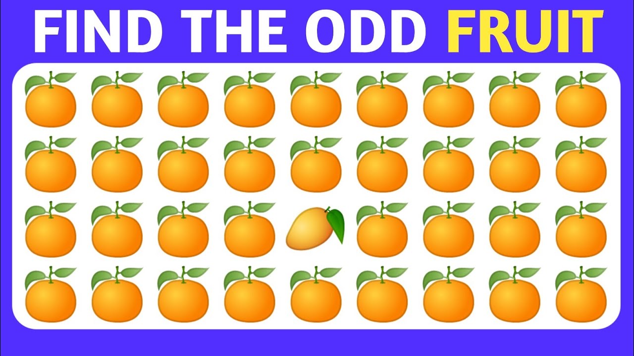 Find the Odd Fruit Emoji out || inside Out Challenge video.