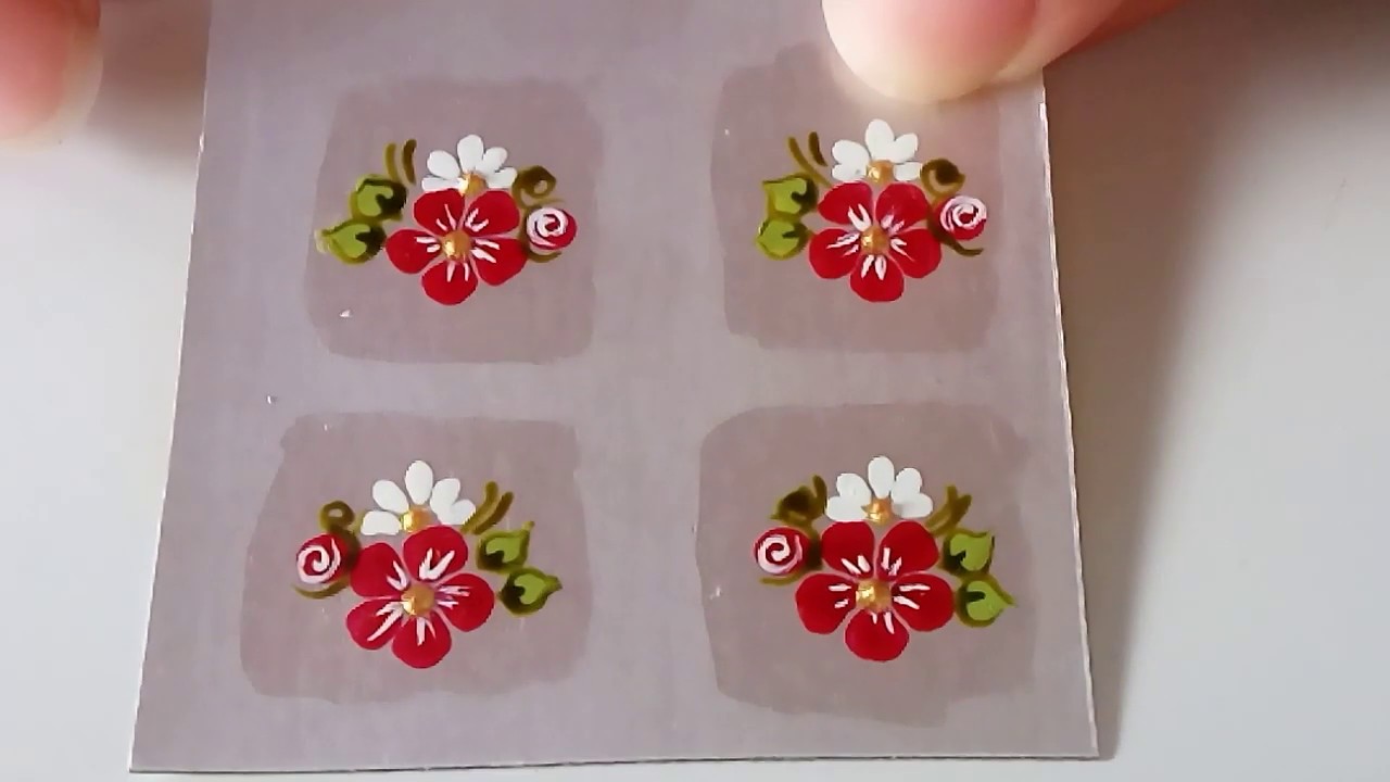 Adesivos de unhas feito com palito passo a passo