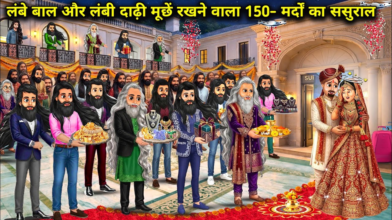  गरीब बहु का 150-  मर्दों का ससुराल||Hindi Cartoon Stories||The In-Laws' Home o
