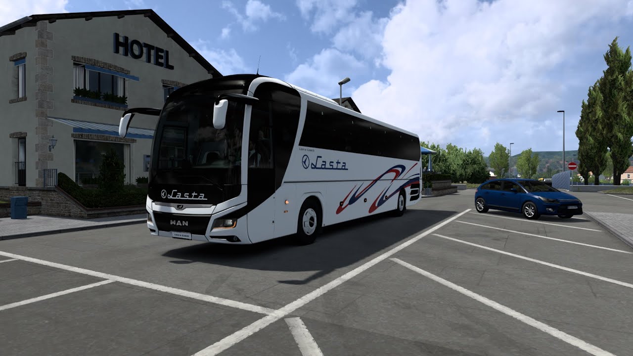 ETS 2 | MAN Coach Passenger Transport Through French Cities Pt.1