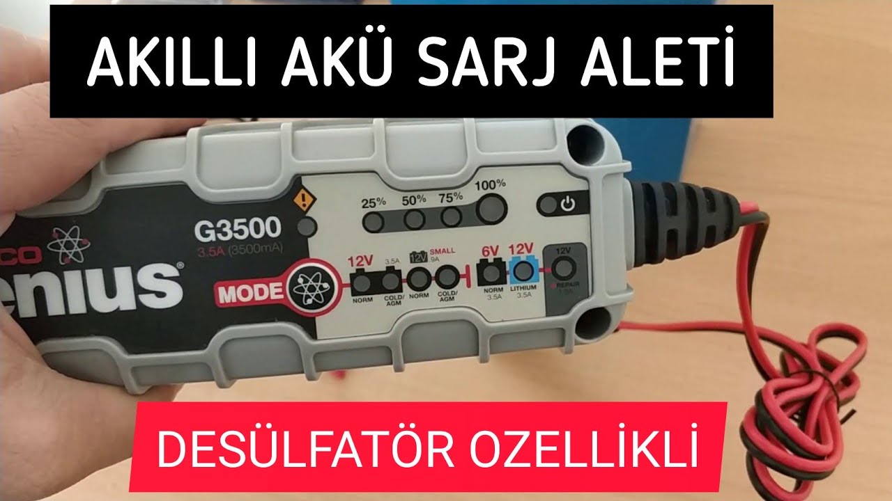 Noco Genius G3500 6V/12V 120A Ultrasafe Akıllı Akü Şarj Ve Akü Bakım, charging and maintenance