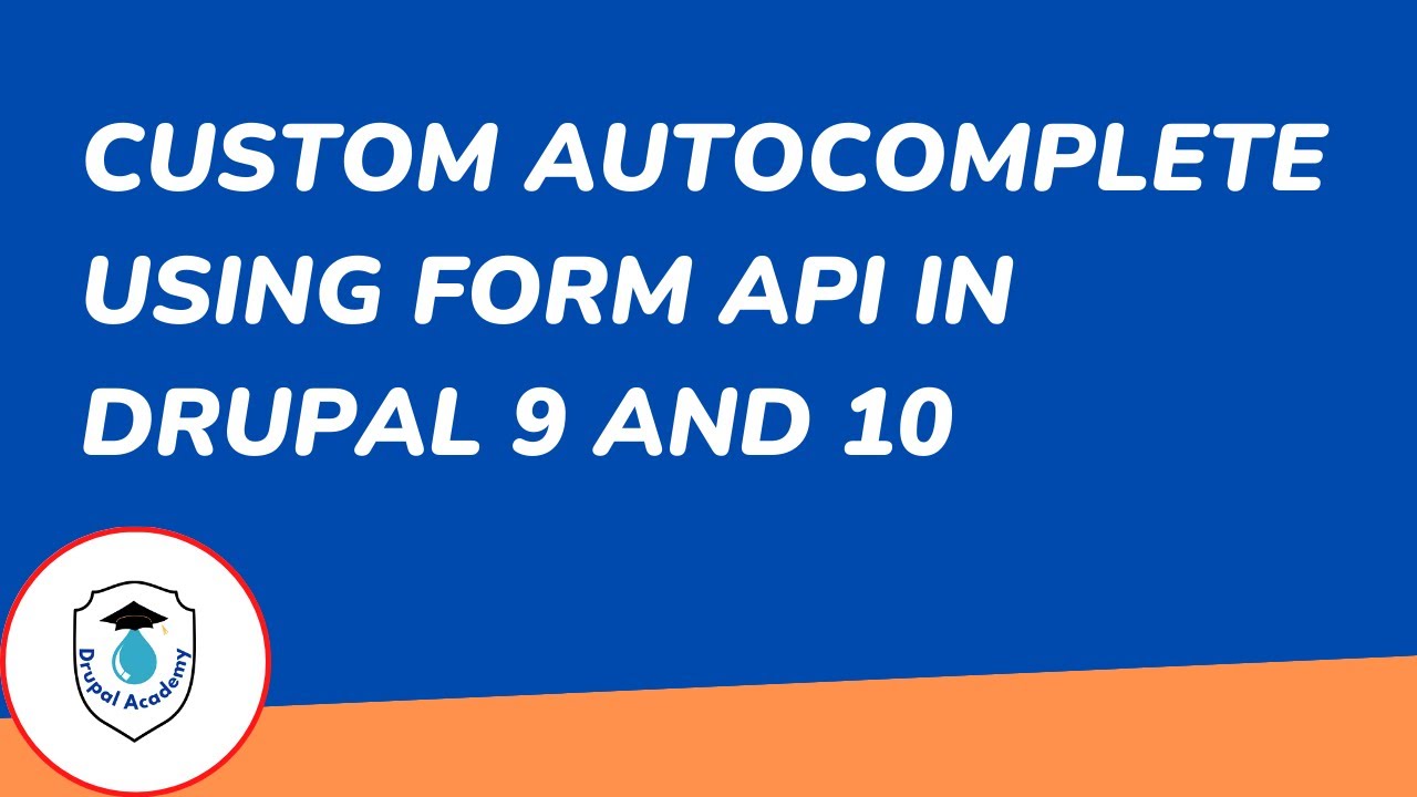 Create custom autocomplete in Drupal 9 and Drupal 10