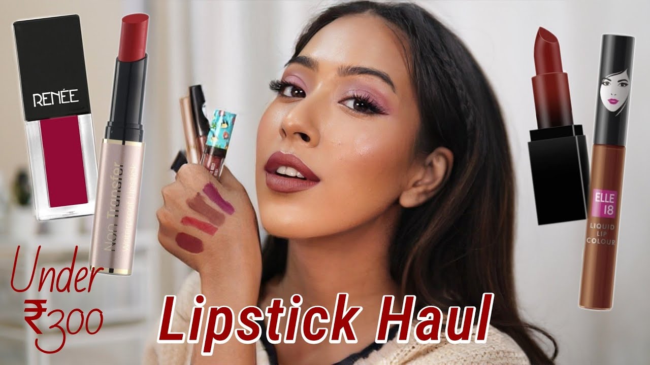 Best Lipstick Haul Under ₹300 | Deep Reds, Marron, Brown Lipsticks for Winter
