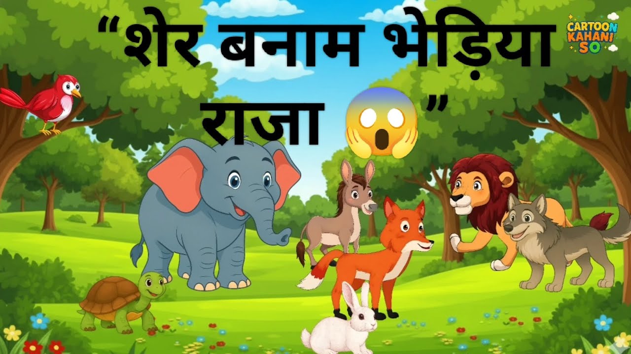 भेड़िया राजा की धमकी और जंगल की एकता | Heart Touching Animal Story Cartoon Kahani So 