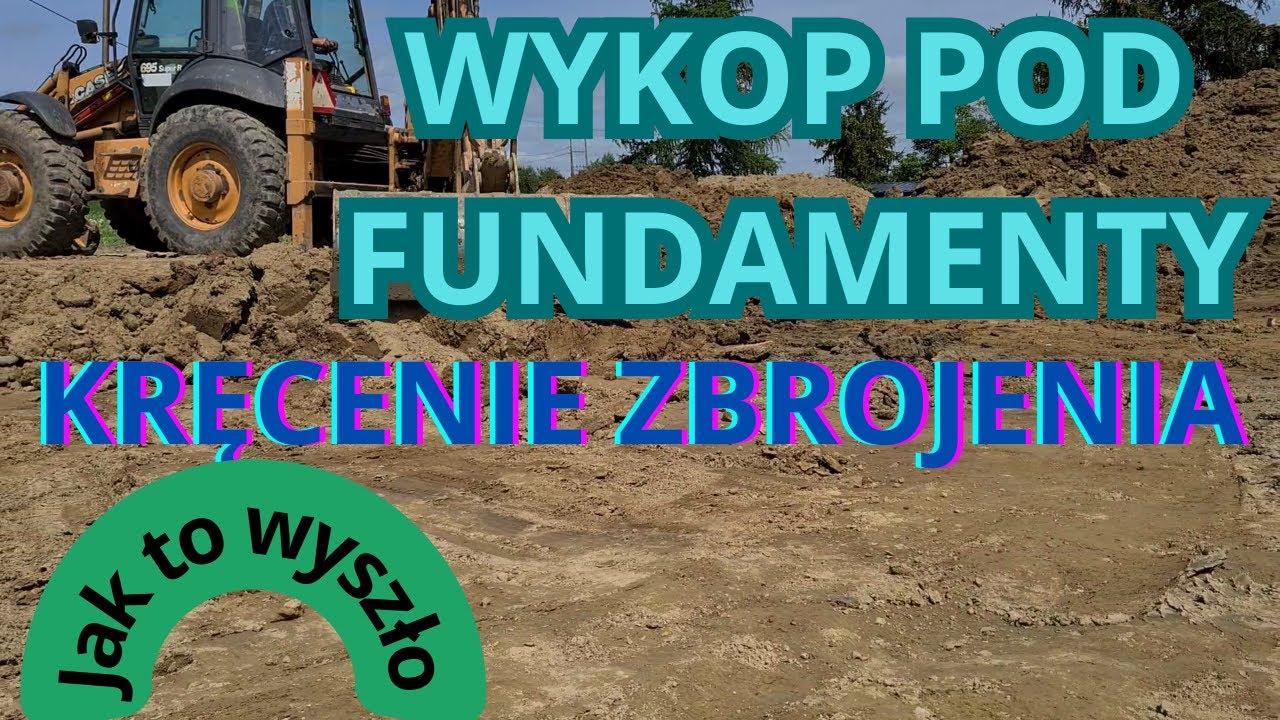 Kręcenie zbrojenia i wykop pod fundamenty@budowa domu parterowego