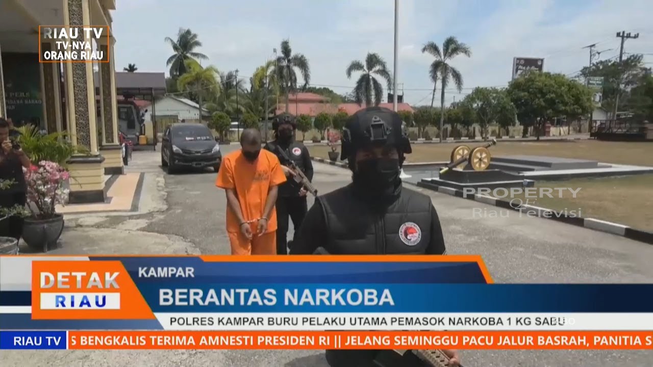 POLRES KAMPAR BURU PELAKU UTAMA PEMASOK NARKOBA 1 KG SABU