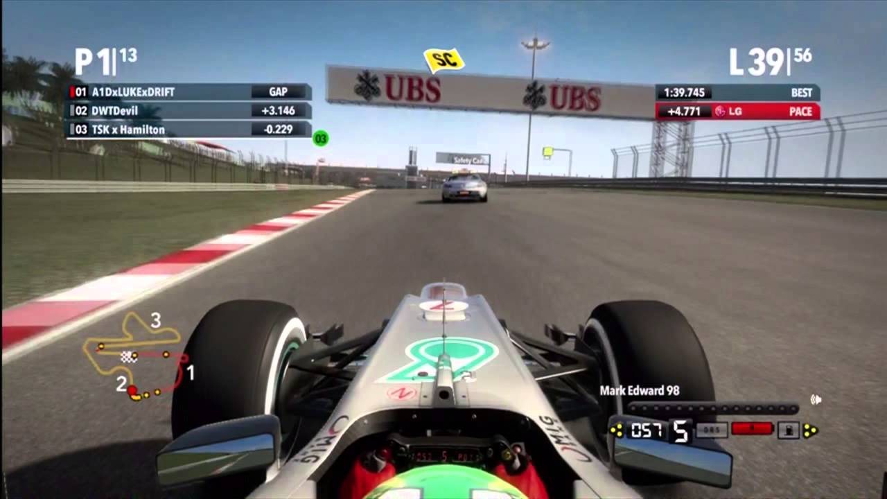 F1 2012 Safety Car Gameplay