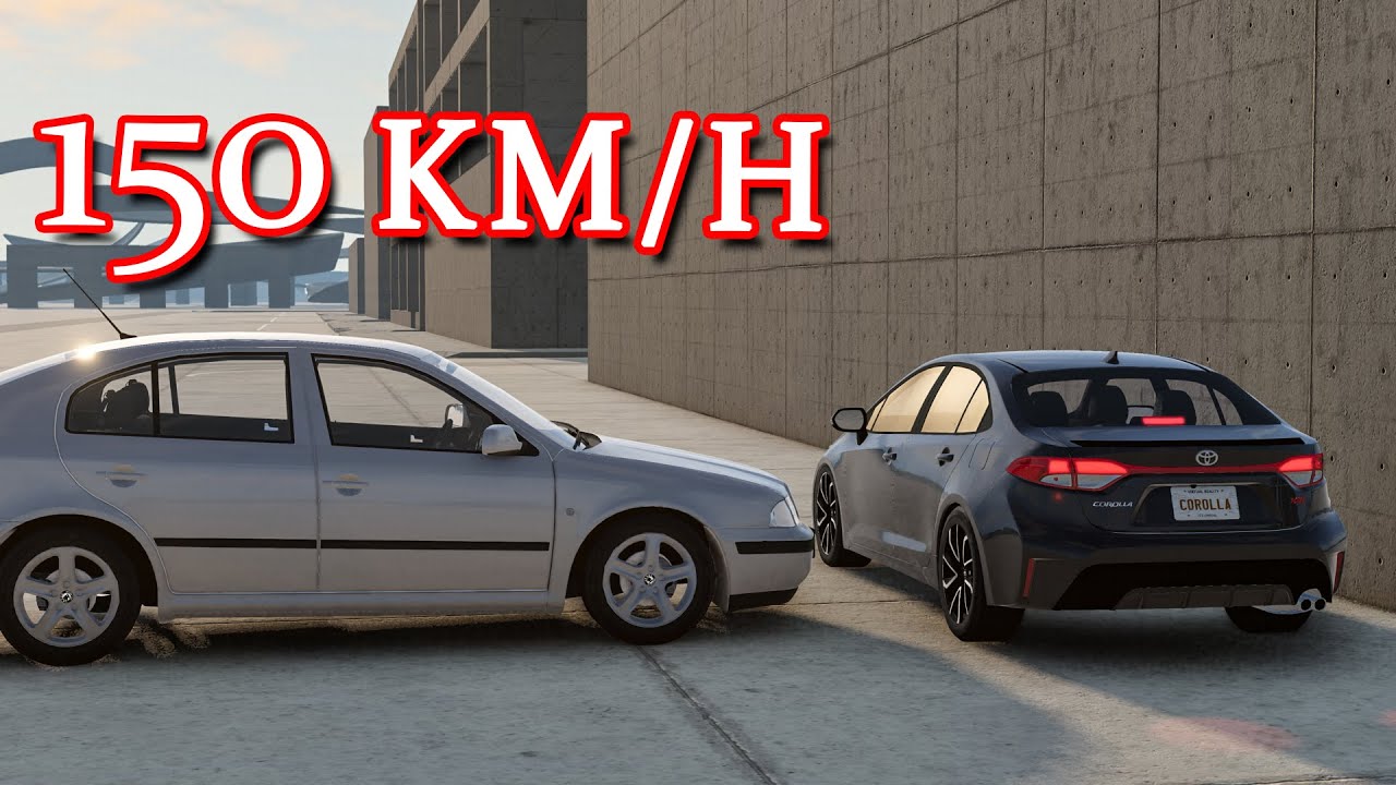 CRASH TEST #37- TOYOTA COROLLA E210 vs SKODA OCTAVIA/ BeamNGdrive