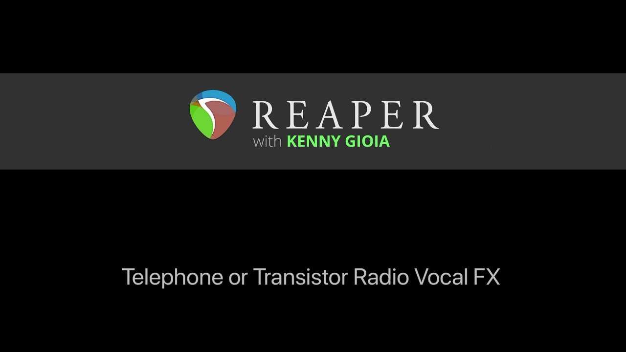 Telephone or Transistor Radio Vocal FX in REAPER