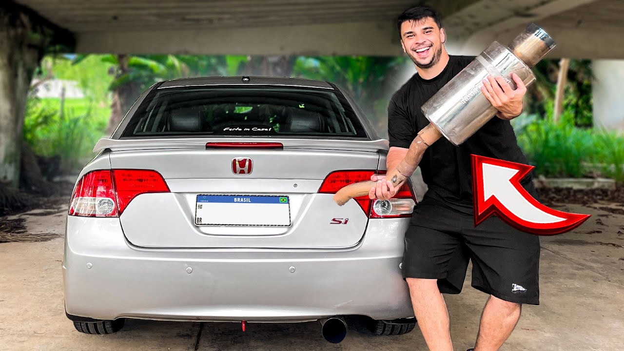 DEIXEI MEU CIVIC SI SÓ O CANO *Ficou muito alto*