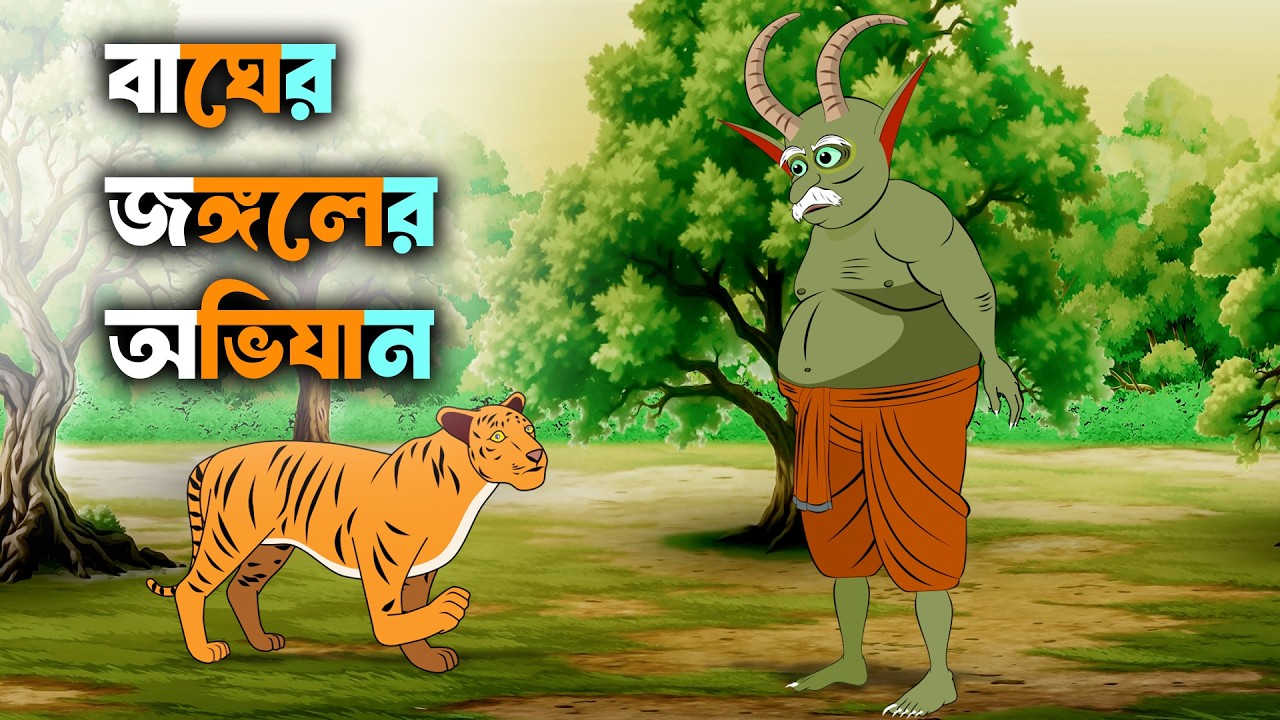 বাঘের জঙ্গল | Tiger Jungle Cartoon | Bagher Cartoon | Rupkothar Cartoon | S Toon Bangla