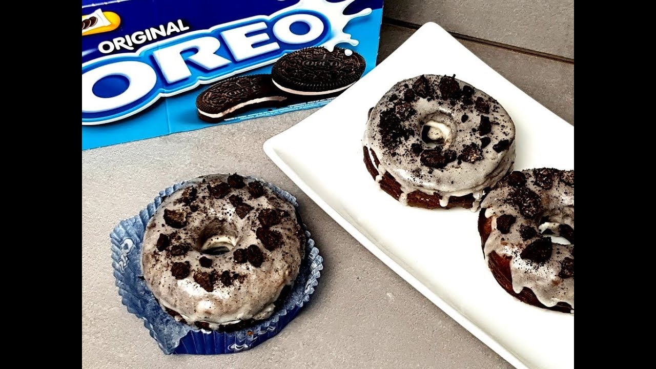 Geniale OREO Donuts mit Creme-F&uuml;llung I Schmeckt wie das Original I Oreo Donut I How to