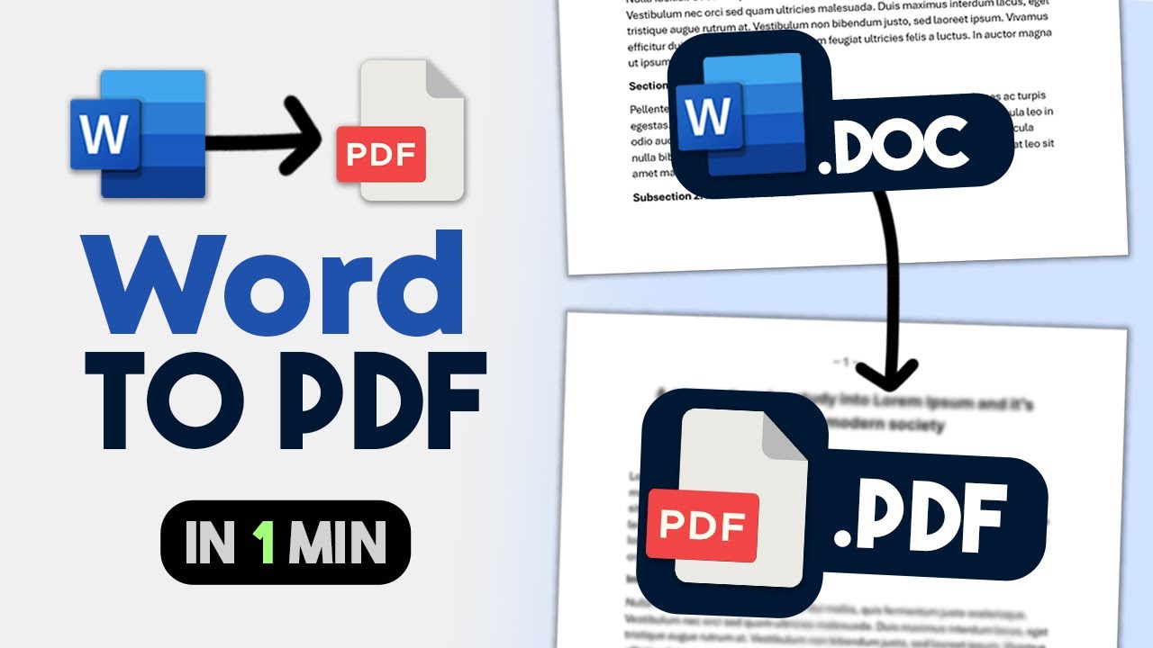 How to Convert DOCX to PDF - Word To PDF, DOC to PDF