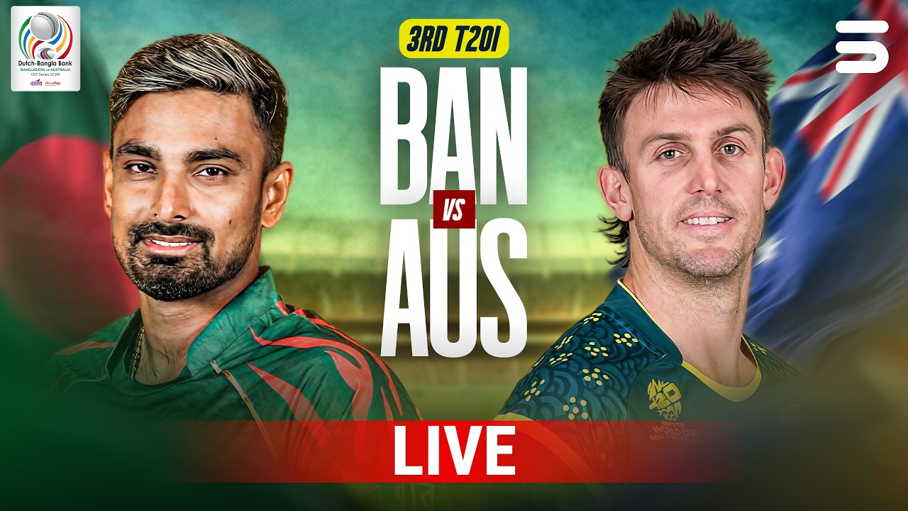Live | Bangladesh vs Australia | Match 03 | T20I Series 2026 | M9K1U