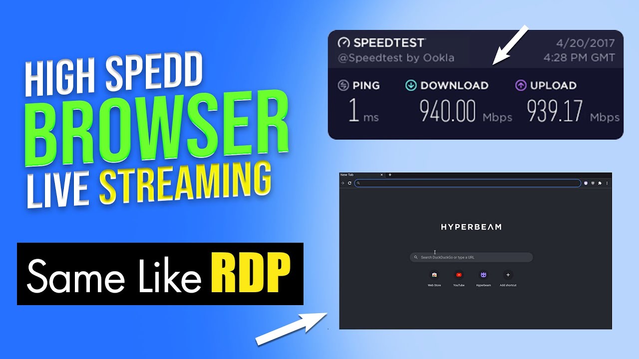 😀 Get High Speed Gaming Free RDP | Best Fastest Browser for Live Streaming & Watching - Hyperbeam