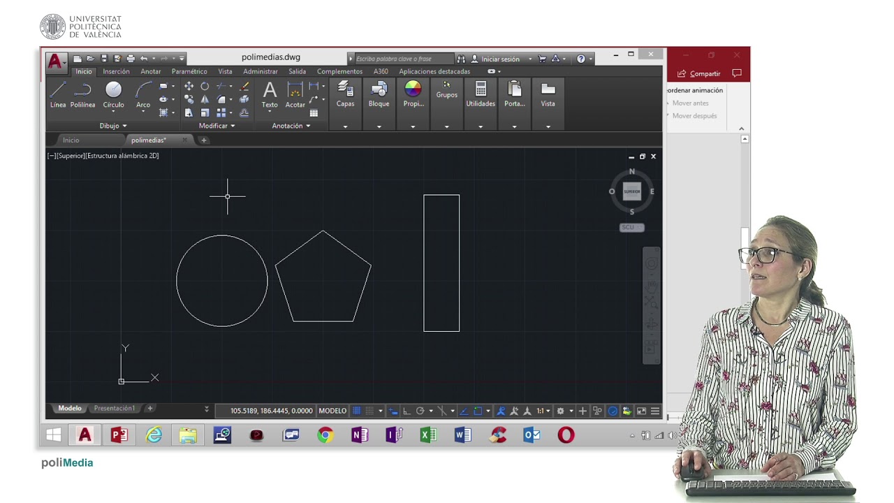 Crear formas complejas en 2D. Nivel 1 | 1/15 | UPV