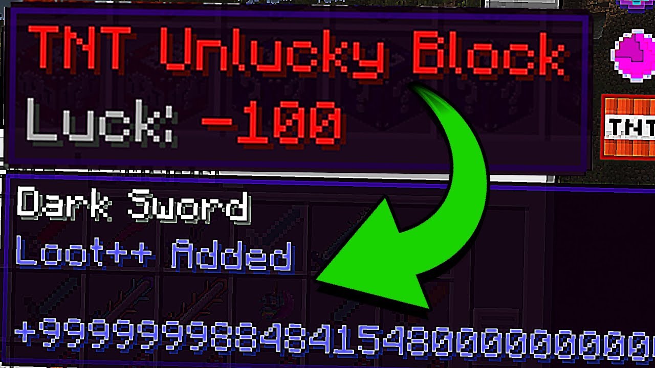 MINECRAFT, ale otwieramy PRZEKLĘTE LUCKY BLOCK (MIECZ 10000000000 ATAKU)