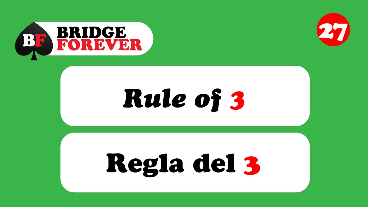 27 - Rule of 3 - Regla del tres.