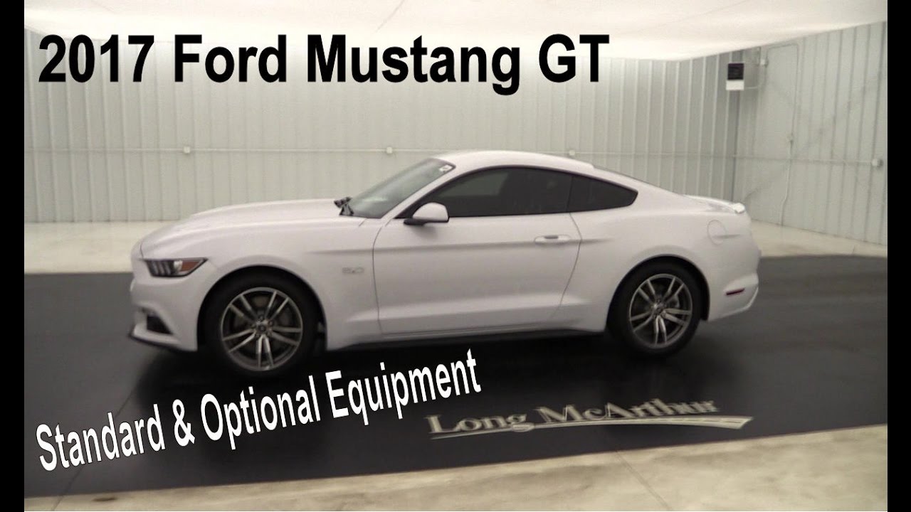 Ford Mustang GT 2017 года — стандартное и дополнительное оборудование