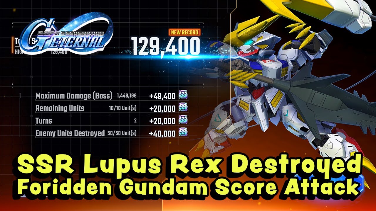 Как нанести 1,4 миллиона урона с помощью Lupus Rex в режиме Score Attack (SD G Generation Eternal)