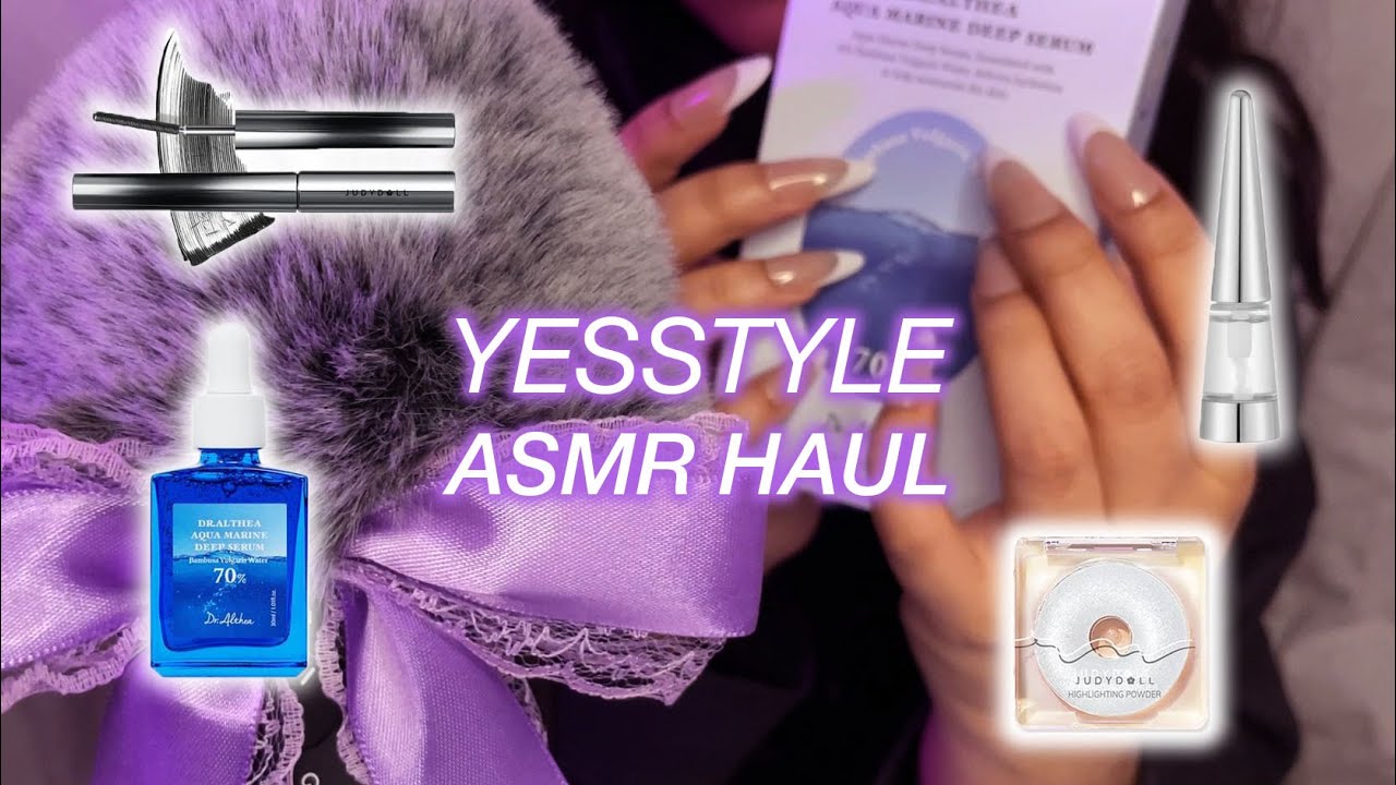 ASMR Yesstyle Haul! (Makeup, Beauty, Skincare) / Whispers, Ramble & Tapping Sounds 💄🧴🧼🛍️🍒🎧♡‧₊
