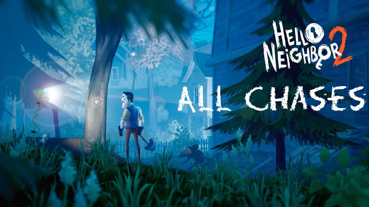Hello Neighbor All Chases (hello neighbor, secret neighbor) #helloneighbor #secretneighbor