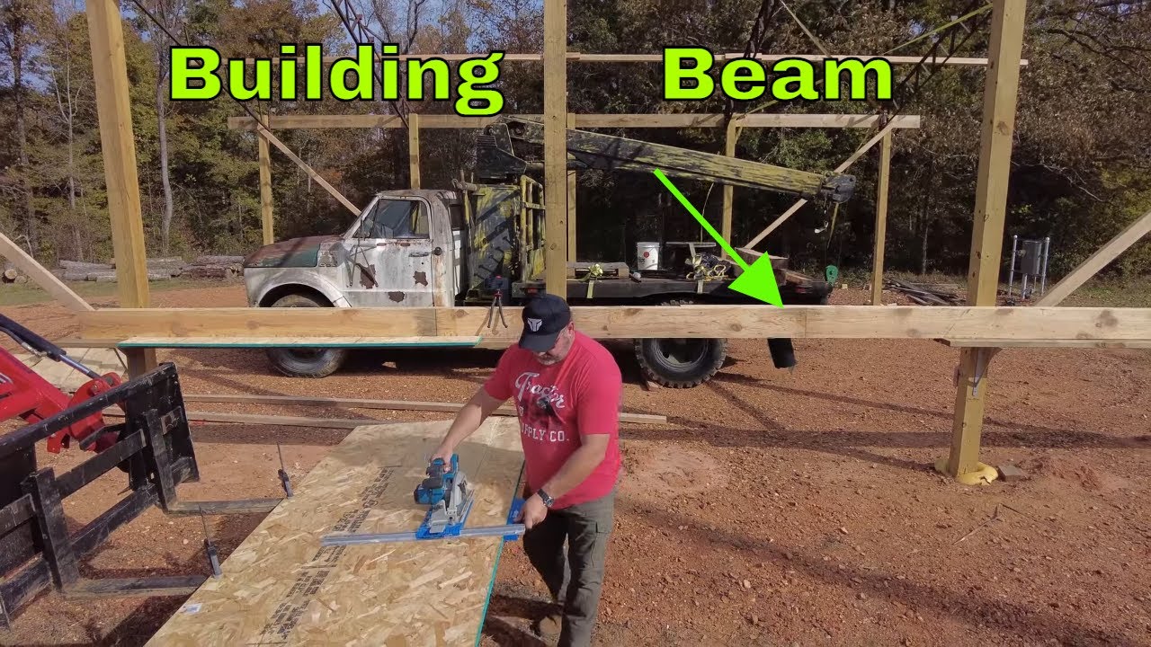 Homemade 30FT Laminated Beams made of Sawmill Lumber PT3