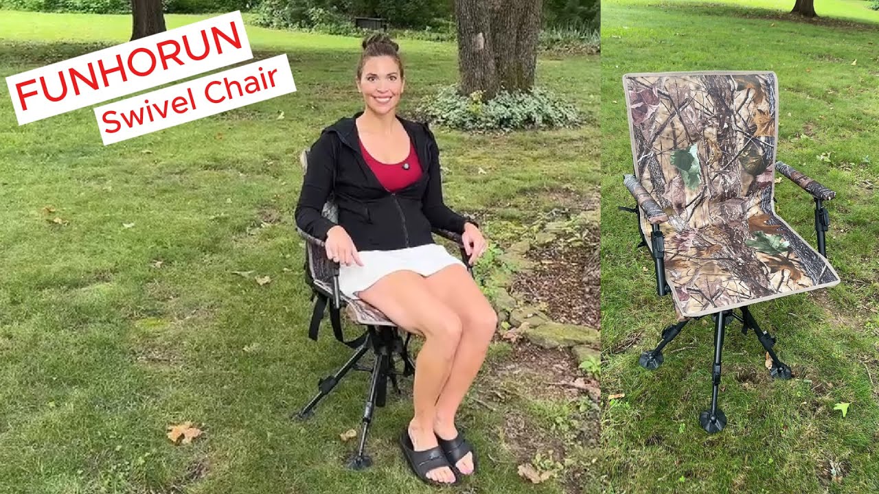 FUNHORUN 360 Swivel Hunting Chair with Armrests #HuntingChair #SwivelSeat #FUNHORUNGear