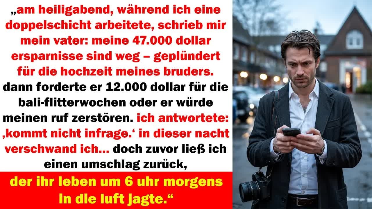 „47 000 dollar weg für bruders hochzeit – umschlag auf dem tisch, um 6 uhr früh explodierte alle