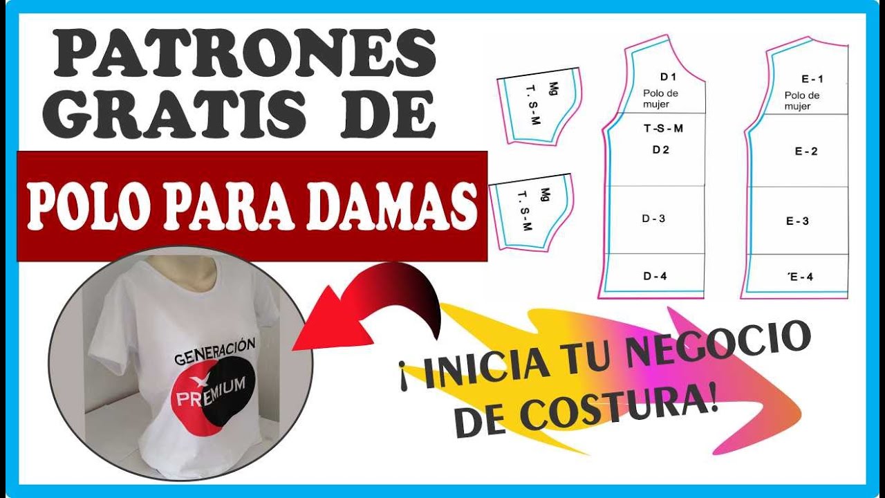 ✨ PATRONES GRATIS de POLO DE MUJER manga corta