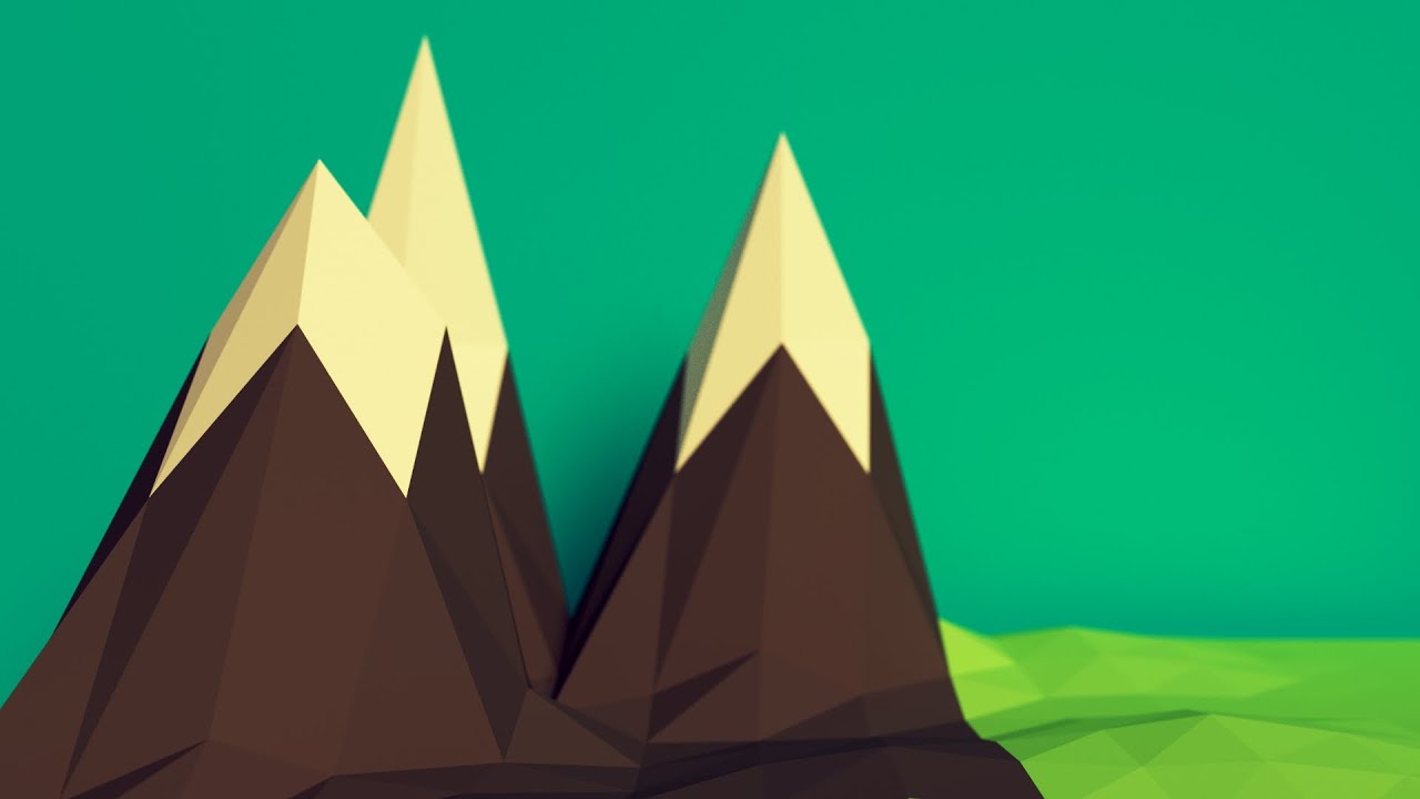 Blender Tutorial: Low Poly Mountains