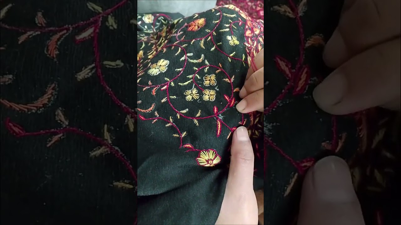 Sozni-work embroidery 🪡 pashmina suit #viralshort #daliyvlog 
