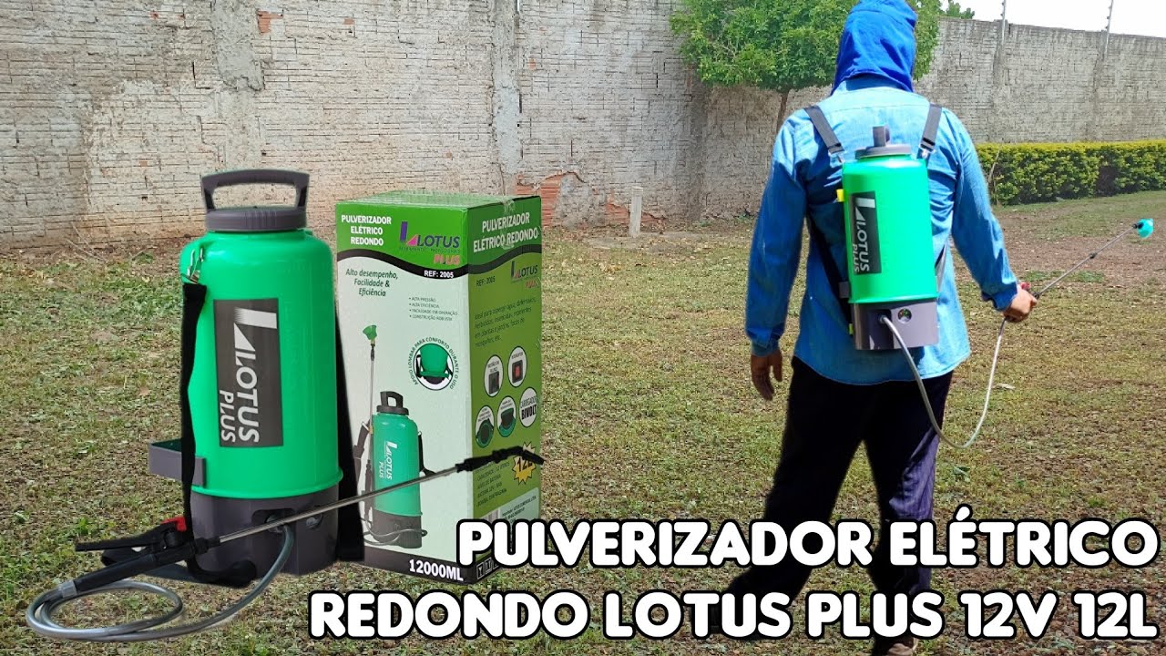[081ª ED] PULVERIZADOR ELETRICO REDONDO | LOTUS PLUS 12L 12V.