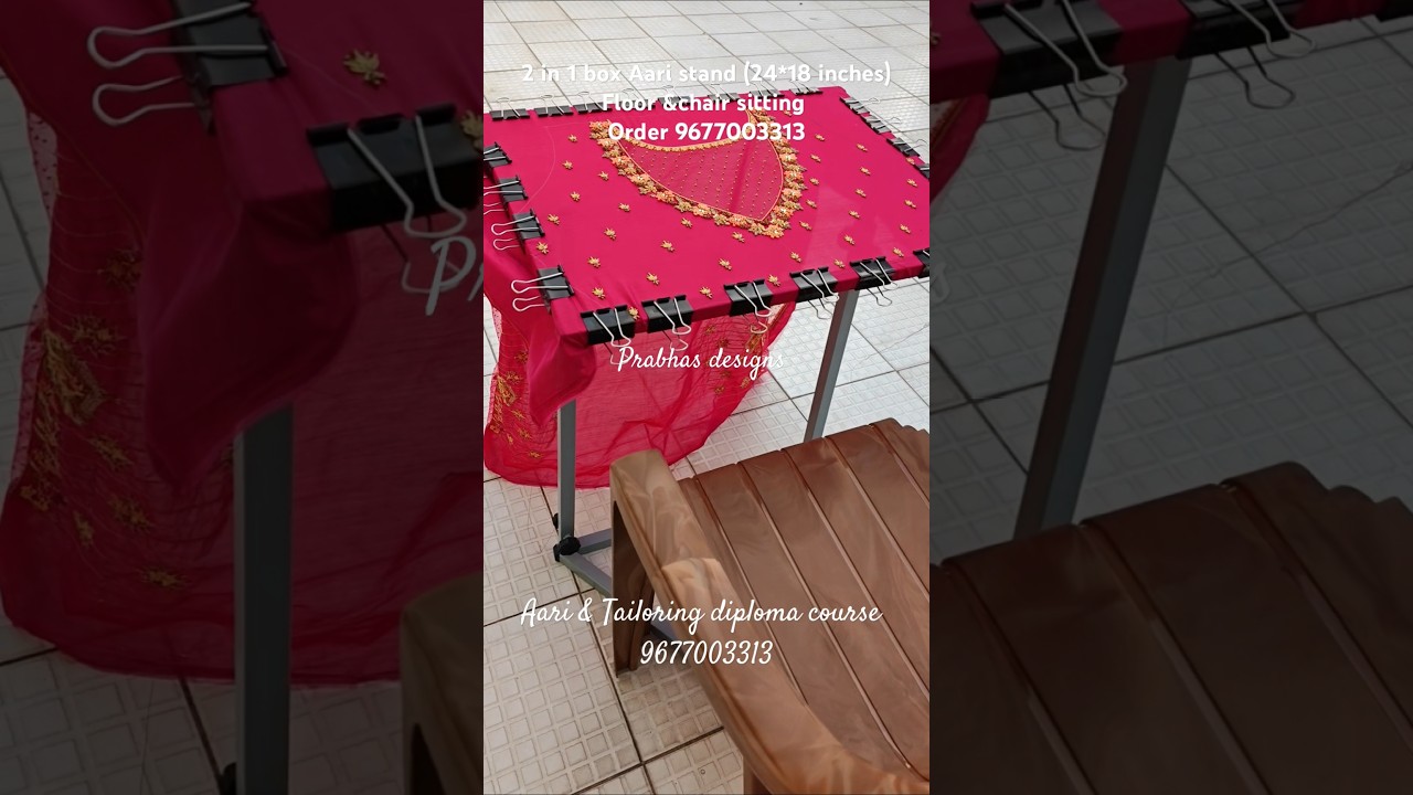 New 2 in 1 Box Aari stand (24*18 inches) floor & chair sitting Aari stand order 9677003313#aaristand
