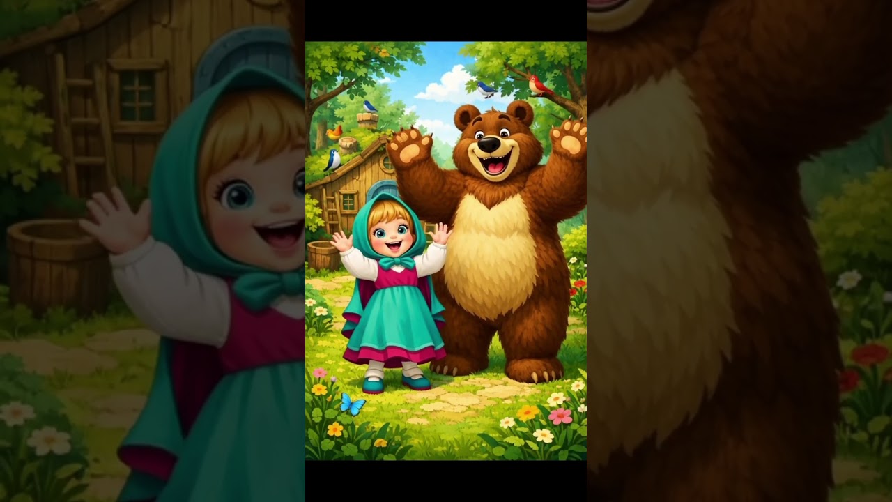 masha and the bear ghibli style video