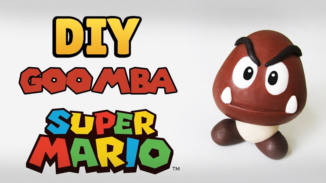 DIY: COMO FAZER O GOOMBA de SUPER MARIO BROS em biscuit | Ideias Personalizadas - DIY #diygames